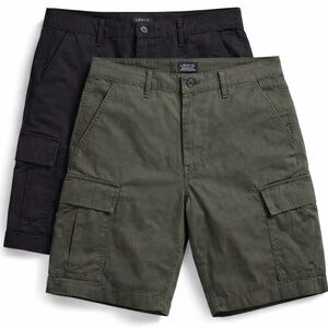 Levi's Men's Dual-Pack Cargo Shorts in Black and Olive sz 32 NWOT